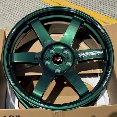For TE37 Te 37 Saga Racing Green SL 5x100 5x112 5x120 5x114 3 17 17x9 18x9 5 38 18x11 for Brz GR86 F