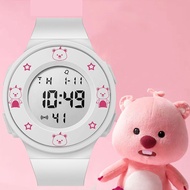 【happy-Store】Korean Cute Loppy Little Beaver Children Smart Watch Cute Boy Sport Fitness Watch Girl Bracelet Cartoon Luminous Clock Wristwatches Kids Gift Toy