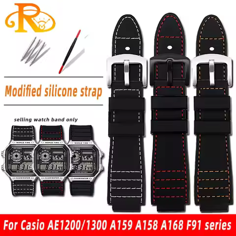 Adapted to Casio AE-1200/1300 W218H/SGW-300/400/MRW-200/A158/A159/A168 series modified waterproof si