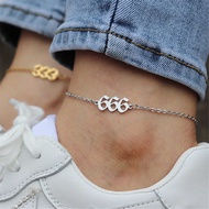 New Product Unique Number Number 111 666 888 999 Titanium Steel Number Year Anklet