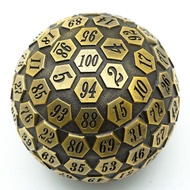 new Cusdie 100 Sided Dice 1Pc Giant Ancient Metal Dice D100 Polyhedral Dice for D&D Role Playing Gam