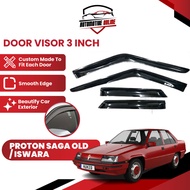 PROTON SAGA OLD/PROTON ISWARA/SAGA 2/SAGA LMST DOOR VISOR 3 INCH (4 PIECES/1 SET)