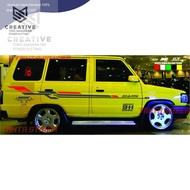 Stiker cutting stiker mobil Promo Stiker mobil toyota kijang super stiker list body samping side lin