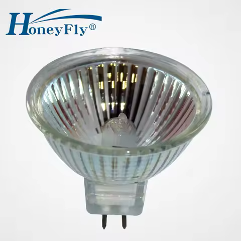 HoneyFly 5pcs Dimmable MR16 Halogen Lamp 12V 20W/35W/50W 2700-3000K Halogen Bulb Spot Light Warm Whi