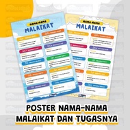 Poster Mengenal Nama-nama Malaikat beserta Tugasnya (Ukuran A3+)