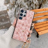 1pc Elegant Floral Print Pattern Card Holder Crossbody Wallet Phone Case Compatible With Samsung Gal