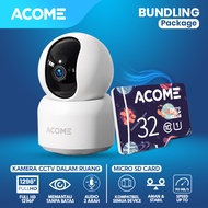 ACOME Indoor Smart Camera CCTV APC01 WiFi Camera Audio FULL HD 1296P 3MP Kamera No Blind Spot 2 Arah Original - Garansi Resmi 1 Tahun