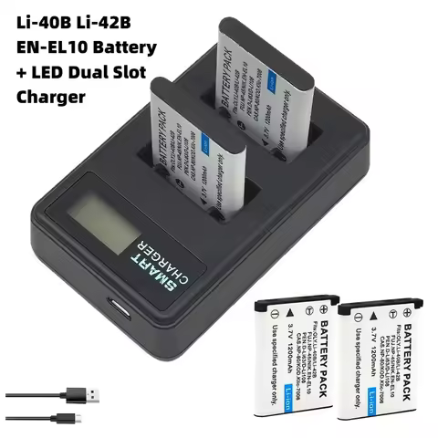1200mAh Li-40B Li-42B EN-EL10 Battery for Olympus Nikon FinePix XP70 XP60 XP50 T550 Camera Lithium B