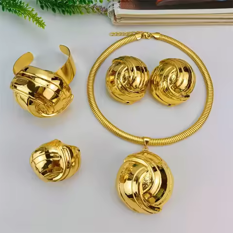 EMMA Fashion Bold Jewelry Set Women Trendy Earrings Sets Italian Style Luxury Jewelry For African La
