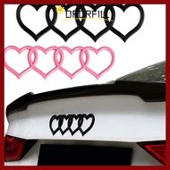ORORFILL  Love Heart Logo, 8.58*2.76in Black,Pink Rear Trunk Emblem, Car Replacement ABS Car Exterio