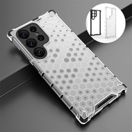 2IN1 Shockproof Honeycomb Clear Case for Samsung Note 20 Ultra S21 S20 Ultra Plus S20 Cover