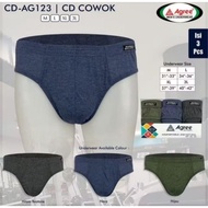 TERACOTTA19 - [3 PCS] AGREE CD-123 Men's Underwear Size M-XXL