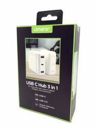 Omars - 【大減價】 USB C Hub 3in1 Adaptor/ Apple Hub/ 分插器/ 連接器/ 電腦連接器/ 插頭和充電/ 方便攜帶/ 輕巧易用