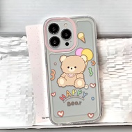 (FC03) Cute Bear Motif Softcase for Oppo A15 A16 EK A17 K A18 A3S A39 A31 A38 A3 PRO A3X A96 A77S A5