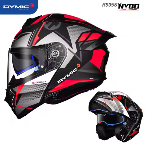 RYMIC Flip Up Motorcycle Helmet Modular Full Face Moto Riding Helmet Casco Moto Helmet Motorcycle Ac