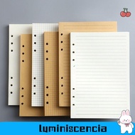 LUMINISCENCIA 80Sheets Notebook Refill Paper, Horizontal Line/Blank Kraft Paper Loose Leaf Paper, Hi