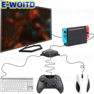 E-WOITD อะแดปเตอร์คีย์บอร์ดและเมาส์เชื่อมต่อ USB เมาส์และคีย์บอร์ดแปลงสำหรับ PS4 PS3 Xbox One Xbox 3