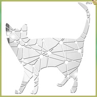 zhihuicx  Cat Mirror Wall Sticker Stickers Mirrors Adhesive for Decals