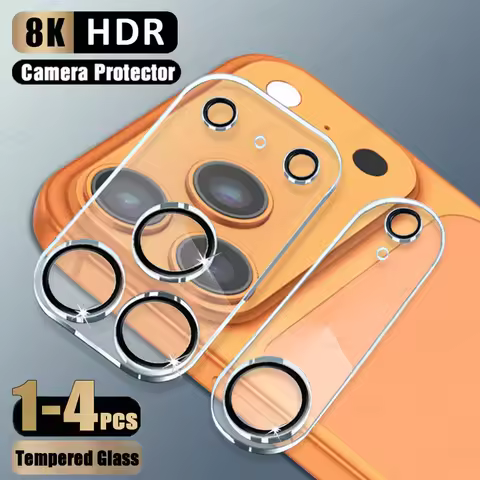 1-4PCS 8K Tempered Glass Camera Protector For iPhone 17 Pro Max Lens Film For iPhone 17 Air 17Pro Bl