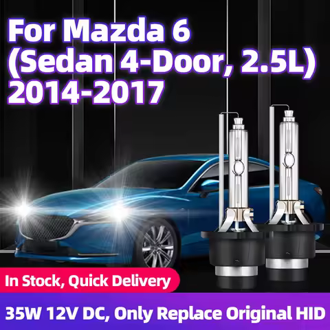 For Mazda 6 (Sedan 4-Door, 2.5L) 2014 2015 2016 2017 Car Xenon HID Headlight D4S Bulbs 6000K 8000K 1
