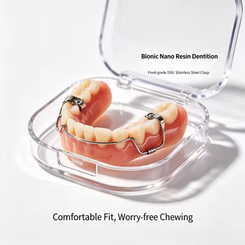 Everyday Silicone Full Denture Kit, Real-Look Upper & Lower Cosmetic Teeth, Universal Fit & Superior
