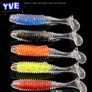 YVE 10Pcs Soft Lure, Soft Material 6.5cm 2g Silicone Worms Baits, 2025 Paddle Tail Wobbler Action Ri