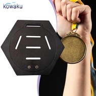 [vsrhkq] Stand Award Holder Multifunctional Wall Mount Rack, Wooden Medal Hanger for
