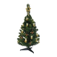 Fake Pine Tree 3-Foot With Bow Tie Ball Decoration (13014-1) 3 ft. Christmas Decorations
