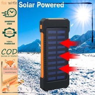 power bank Tahan air Di alam terbuka Pengisian energi surya Mudah dibawa power bank 50000 mah asli o