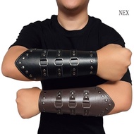 NEX Medieval Armor Men Cosplay Wrist Bracers Lace-up Vintage Pirate Knight Gauntlet
