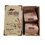 Lam Dong Coffee Ground Cat Poop Coffee Powder 500g Gift Box Coffee Beans Decaffeinated Instant Coffe