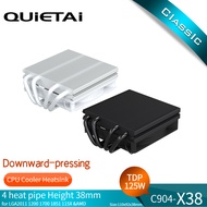 QUIETAI C904-x38 ITX CPU cooler with 4 heatpipes, low-profile design; compatible with AMD/Intel/x99/
