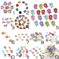 ANEKA - [5PCS] Wooden Buttons Animal Series Wooden Buttons