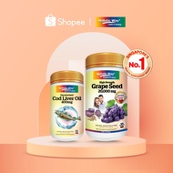 [2.2] Holistic Way Essentials Grape Seed 20,000mg (180 softgels) + Cod Liver Oil 400mg  (200 softgel