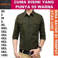KEMEJA HIJAU 99 COLORS 10XL 9XL 8XL 7XL 6XL 5XL 4XL 3XL XXL XL LMS OLD ARMY LIGHT DARK BRIGHT PDL PD