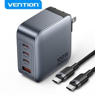 Vention GaN 100W Fast Charger 4 พอร์ตชุดชาร์จสําหรับแล็ปท็อป iPad Xiaomi Samsung iPhone 16 15 14 PRO
