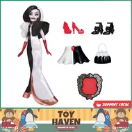 [sgstock] Disney Villains Cruella De Vil Fashion Doll, Accessories and Removable Clothes, Disney Vil