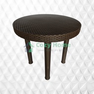 Jolly Plastic Rattan / Line Surface Round Dining Coffee Table