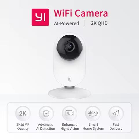 YI Pro 2K Wifi Camera IP Smart Home 2-Way Audio Baby Cam with Night Vision Surveillance Protection I