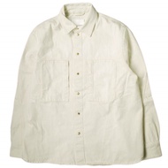 TOM WOOD Italian-made Color DENIM SHIRT, 5568-343-0664, CREAM, L, Long Sleeve, Top. [New/Used] [TOM 