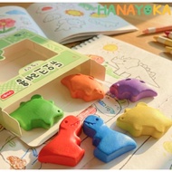 Crayon Dino 6 Colors Random Set Baby Toddler Safe Crayon Kids Drawing Bath Crayon