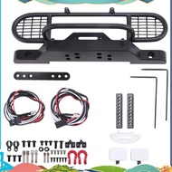 for TRX4 Metal Front Camel Trophy Bumper with Light for 1/10 RC Crawler Car  TRX4 -4