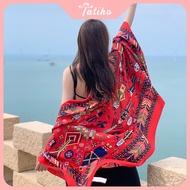 Khăn Choàng Cổ Boho Khăn Choàng Họa Tiết Hoa Lá Đi Biển Thời Trang Mùa Hè Size 90x 180cm - TATIHO -