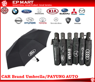 (Stok Sedia) Payung Jenama Kereta Payung Hujan Payung Mata Hari Car Brand Umbrella Payung hujan Wind