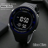 Jam Tangan Digital Cowok Lasika K-Sport Original Tahan Air Bisa Untuk Berenang Rubber Strap Free Box