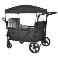 Baby Stroller Wagon Iron Tube 2 in 1  Folding Baby Wagon with Separate Seat Safety Belts Outdoor Bab