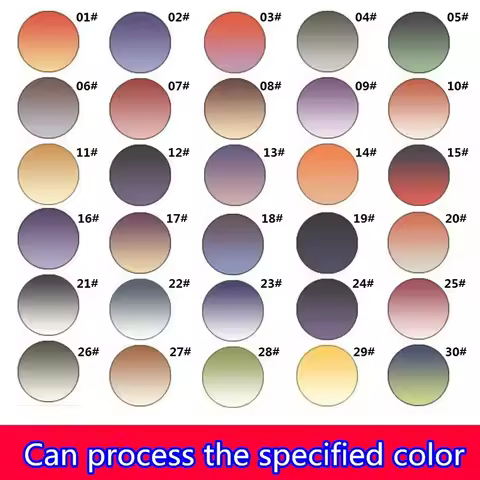 MR-8 4 Times Hardness 1.56 1.61 1.67 Tinted Lens Dyeing Gradient color Lenses Sunglasses Prescriptio