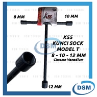 MATA K55 T-SOCKET WRENCH 8-10-12 MM 3 WAY SOCKET Y SHOCK WRENCH