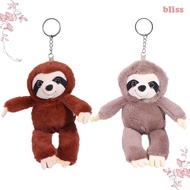 BLISS Plush Sloth Keychain, Stuffed Animals Soft Doll Sloth Small Pendant, Kids Toy Keyring Bag Char