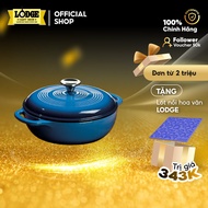 Lodge - Blue enamel coated cast iron pot - 2.8L